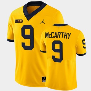 Men's Michigan Wolverines #9 J.J. McCarthy Maize Limited College Football Jersey 780219-559