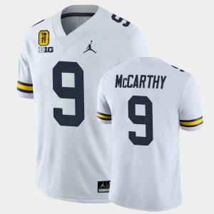 Men's Michigan Wolverines #9 J.J. McCarthy White TM 42 Game College Football Jersey 296035-976
